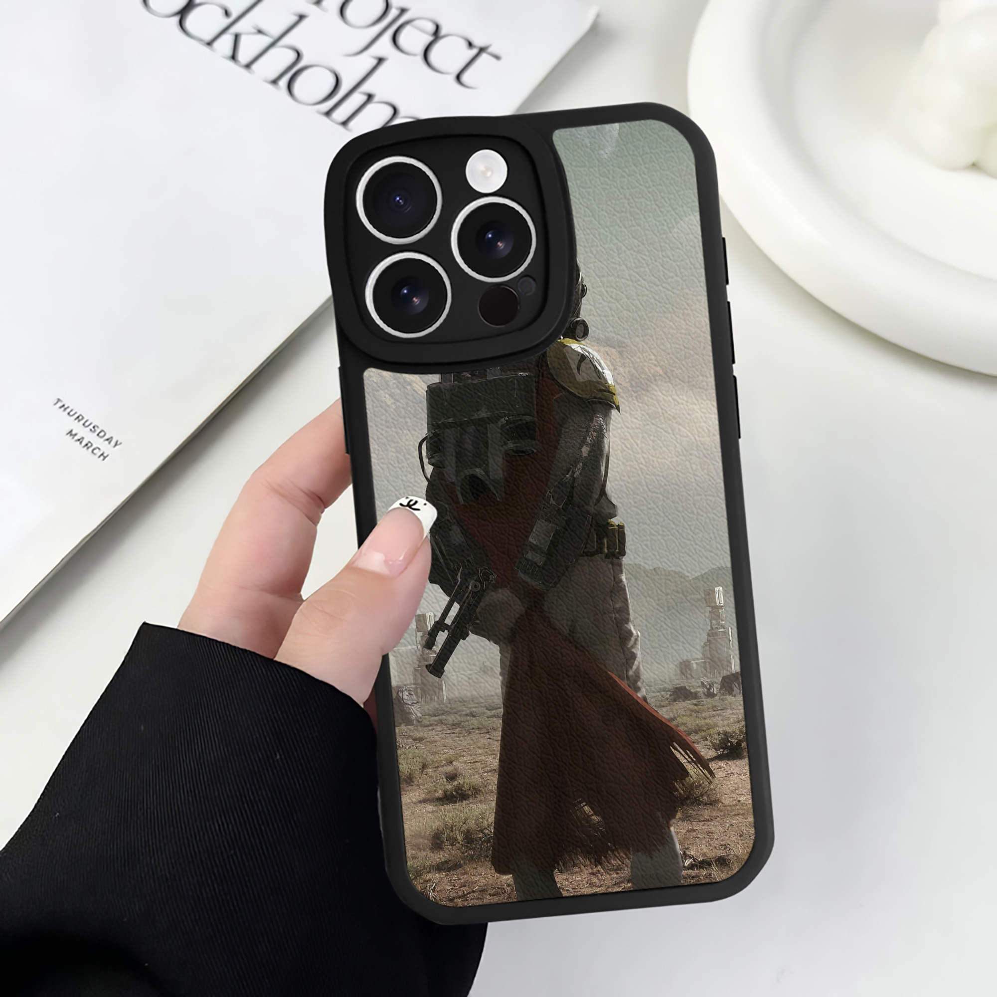 （画像用） スター・ウォーズ Star Wars 【iPhone 16シリーズ対応】シリコンスマホケース（レザー調） 材質：シリコン